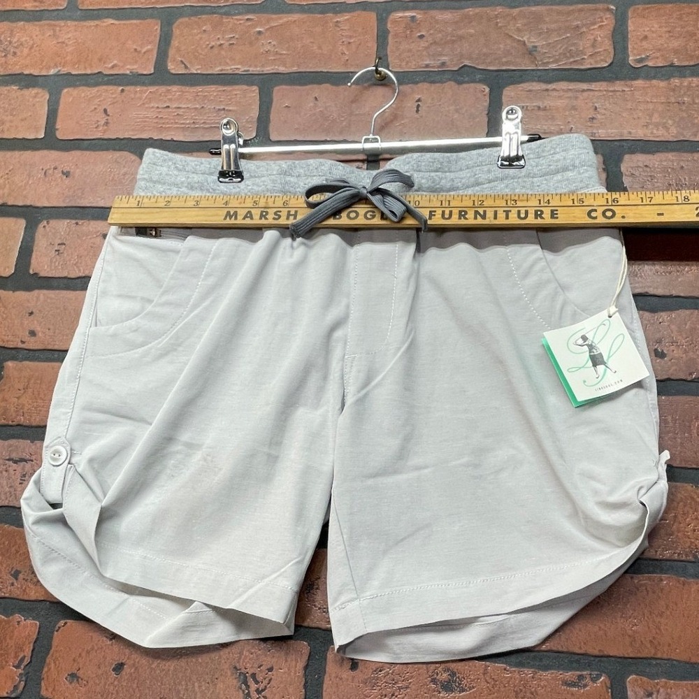 Linksoul Women's M Grey Boardwalker Golf Shorts LSW603 Drawstring NWT - Picture 3 of 16